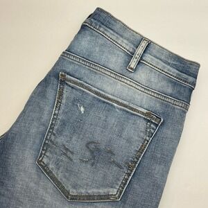 Silver Konrad‎ Jeans Mens 34x30 Slim Leg Blue Denim Tapered Stretch